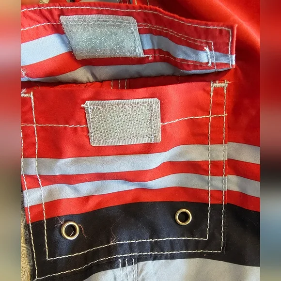 Polo Ralph Lauren Swim Trunks Lined Blues & Red Pockets Little Boy's Size 4/4T